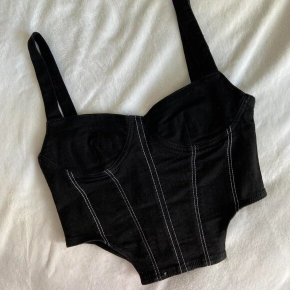 Zara Tops - NWT Black Zara Corset (M)